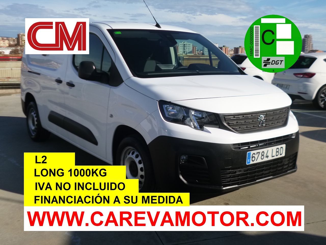 Peugeot partner  de segunda mano - Peugeot Partner PREMIUM LONG 1000KG BLUE HDI 100CV 4P