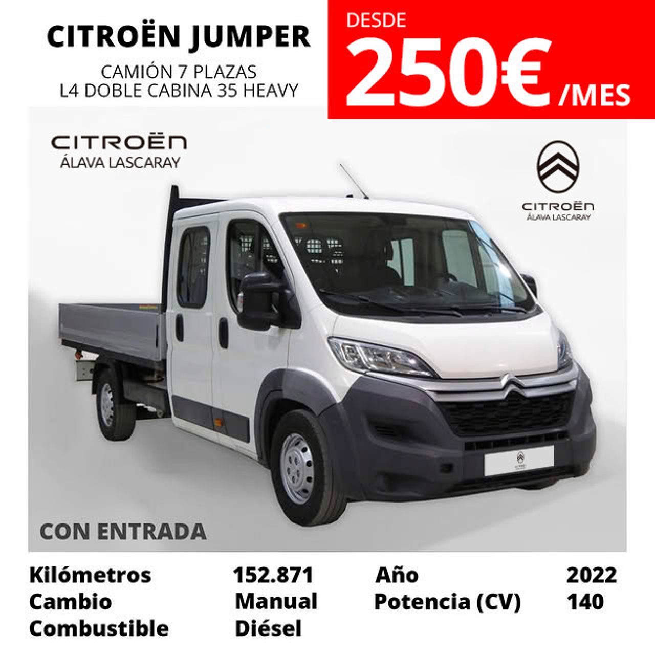 Citroën Jumper 7 plazas L4 doble cabina Villabuena Álava