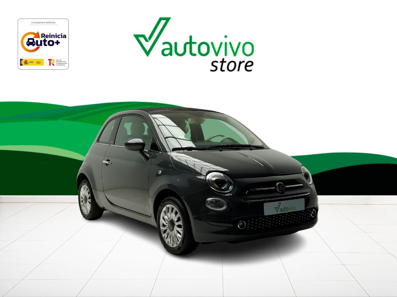 Fiat 500 2018 gris  de segunda mano - fiat 500 2019 /