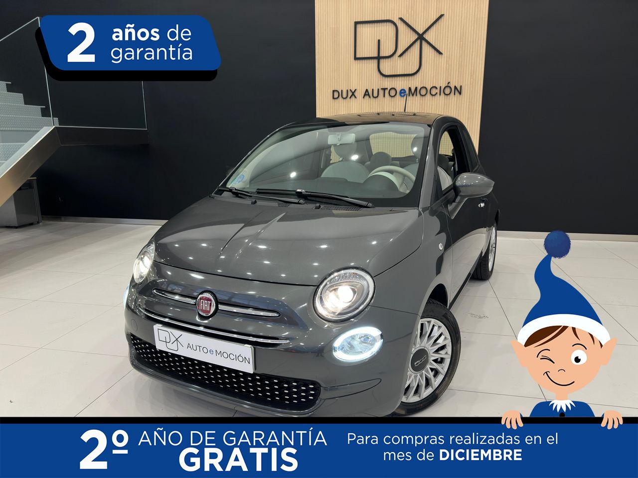 Fiat 500 con volante multifuncional  de segunda mano - fiat 500 2021 /