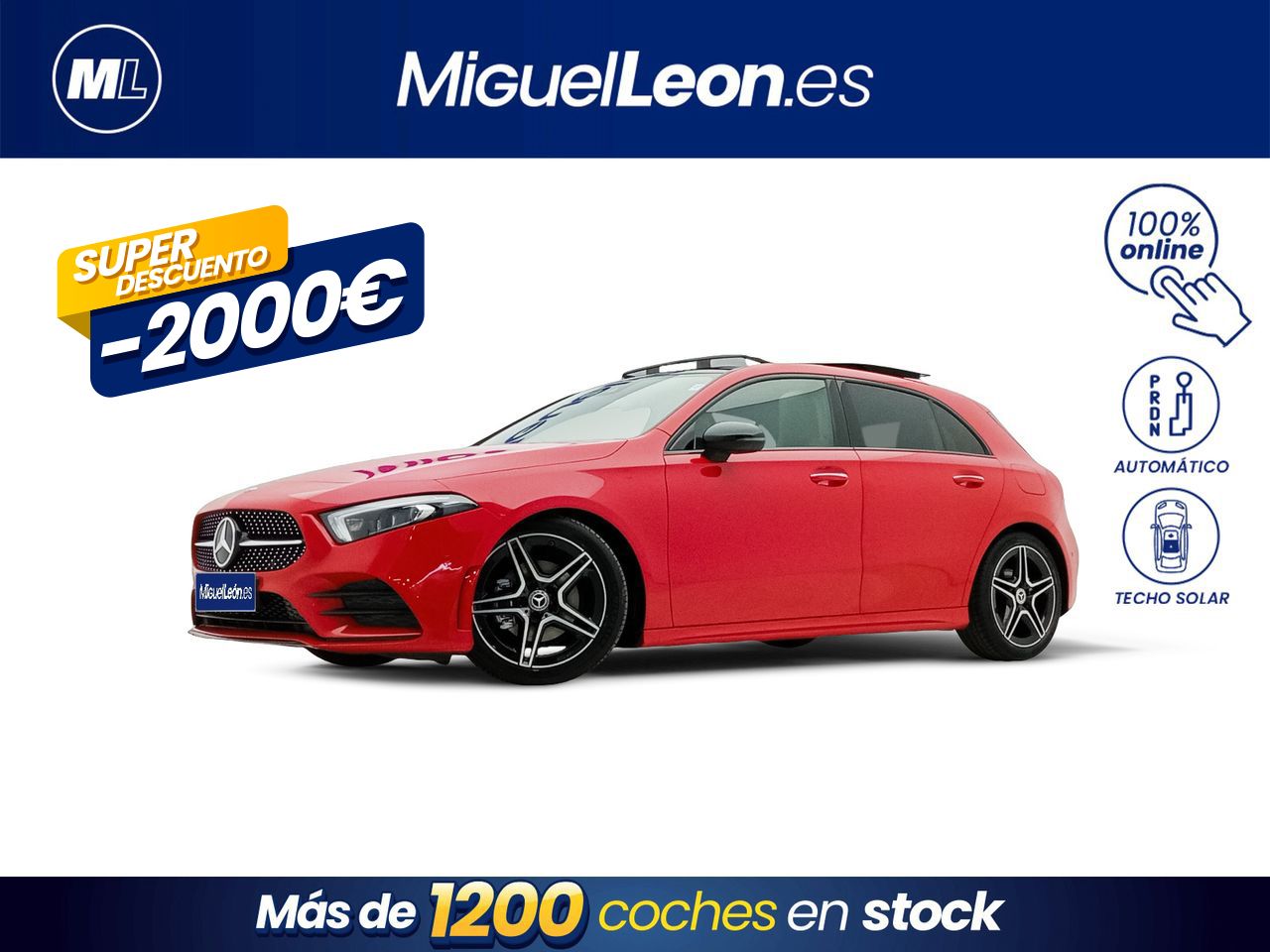 Mercedes clase c rojo automatico 2022  de segunda mano - mercedes clase a 2020 /
