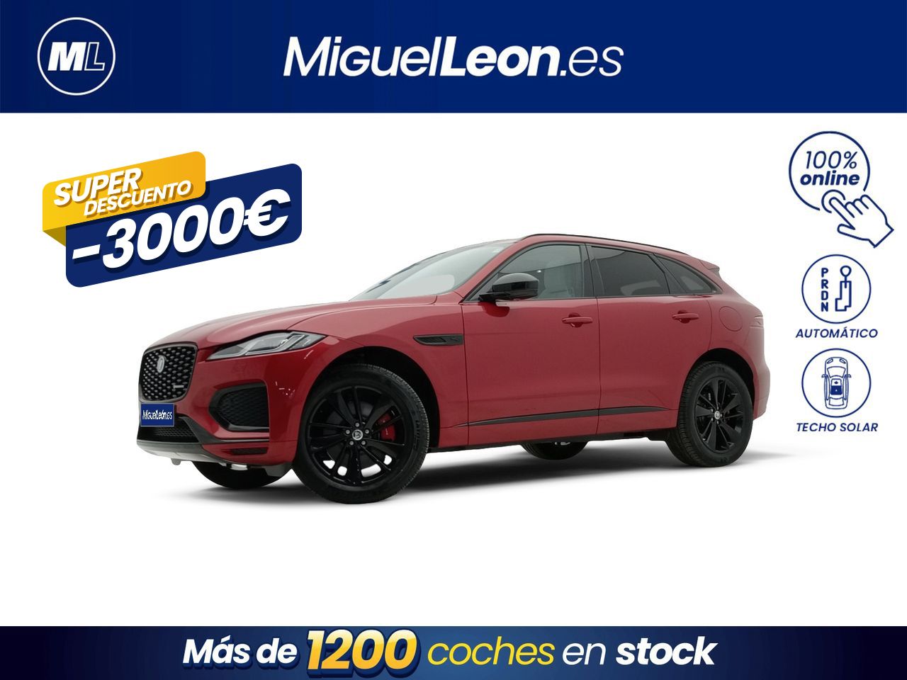 Jaguar ftype 2020 rojo  de segunda mano - jaguar f-pace 2023 /