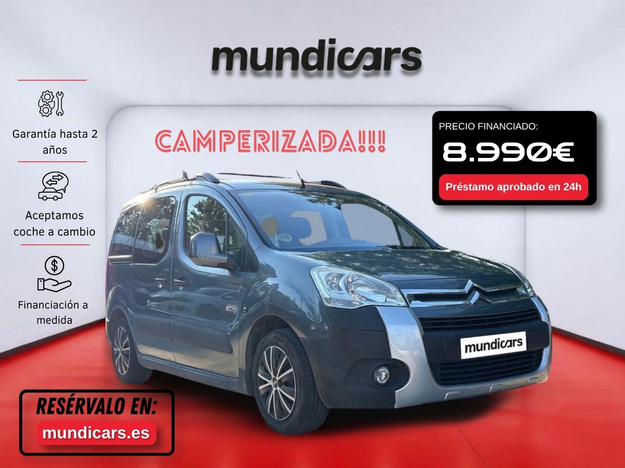 Citroën Berlingo 1.6 HDi 110 XTR ((CAMPERIZADA)) - Foto 2