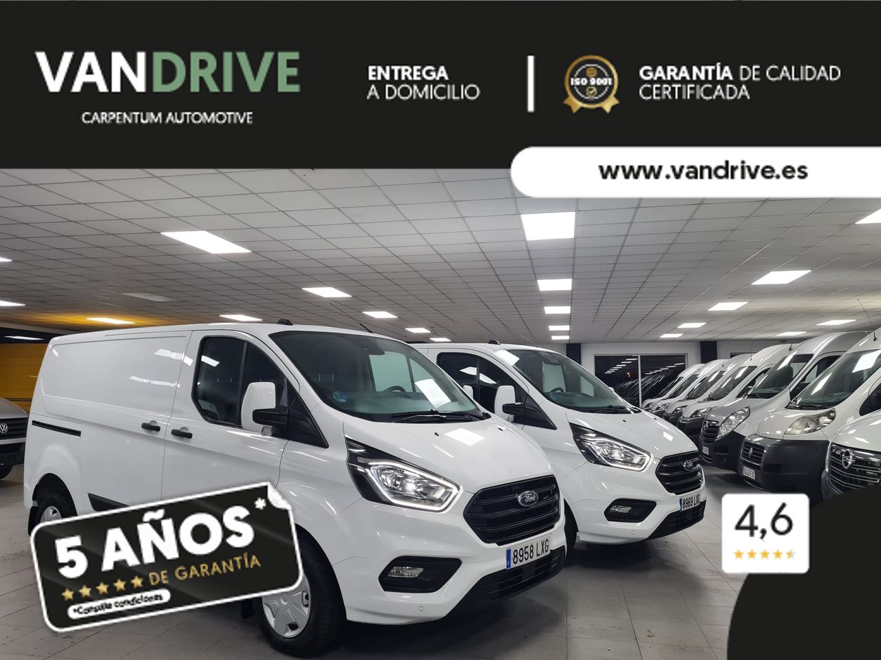 Ford transit hibrido 2023  de segunda mano - ford transit custom 2022 /