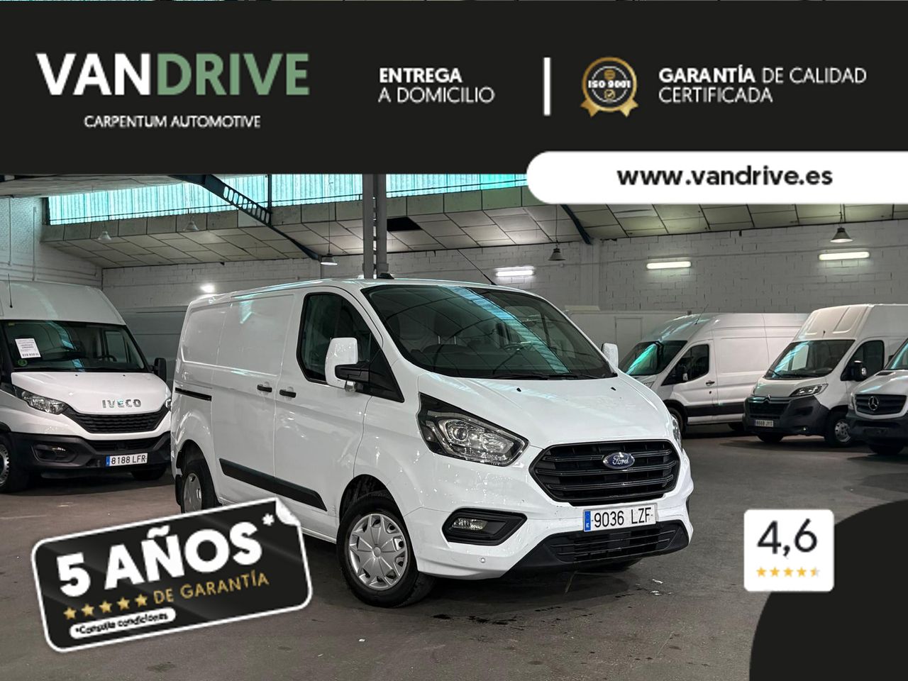Ford transit caja 2022  de segunda mano - ford transit custom 2022 /