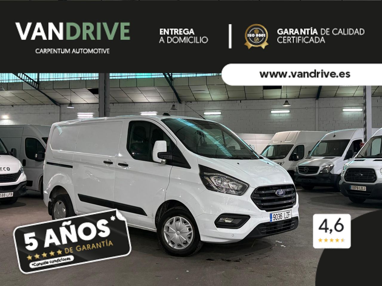 Ford transit hibrido 2023  de segunda mano - ford transit custom 2022 /
