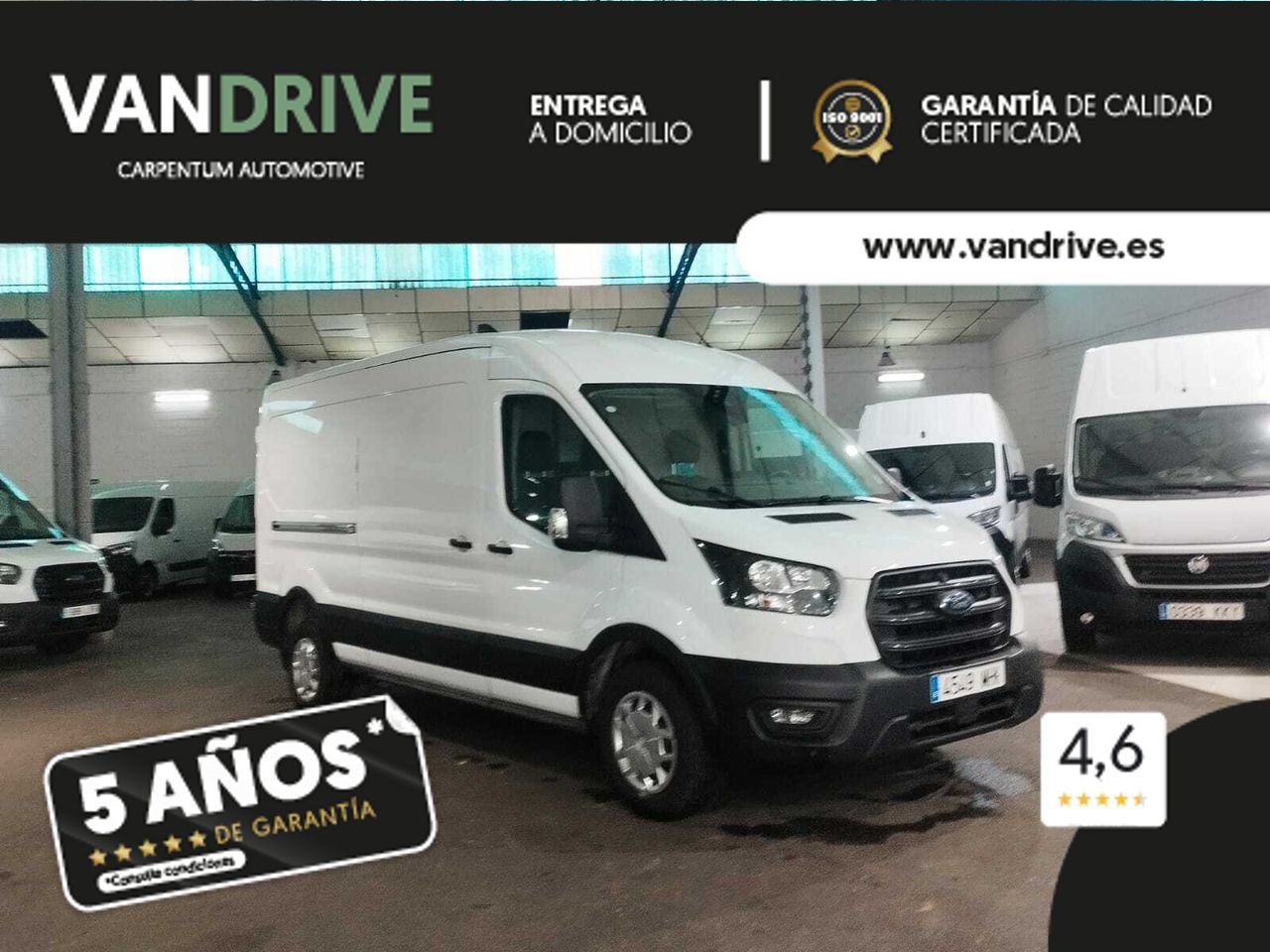 Ford transit 130cv  de segunda mano - ford transit  furgon 2023 /