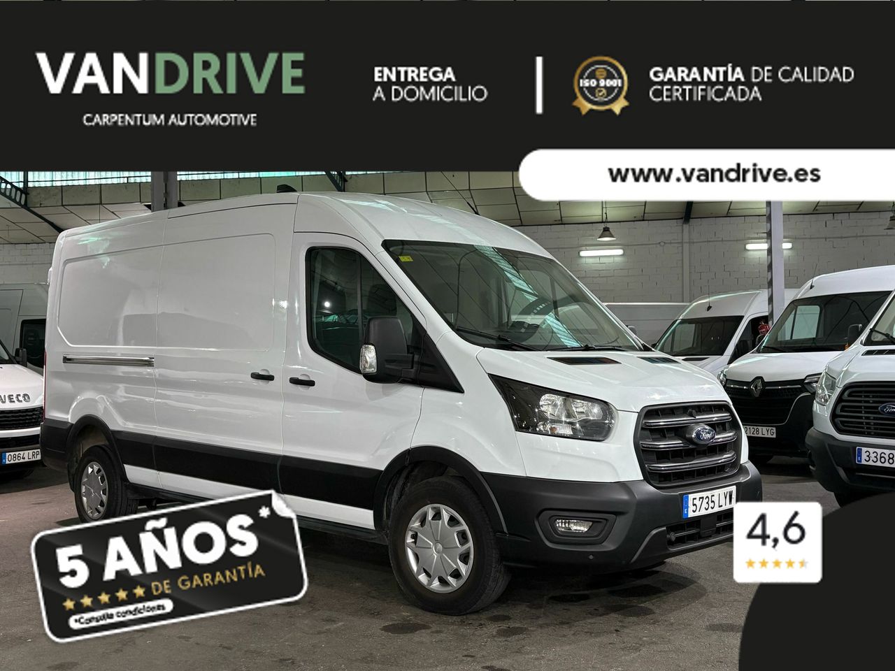 Ford transit hibrido 2023  de segunda mano - ford transit 2022 /