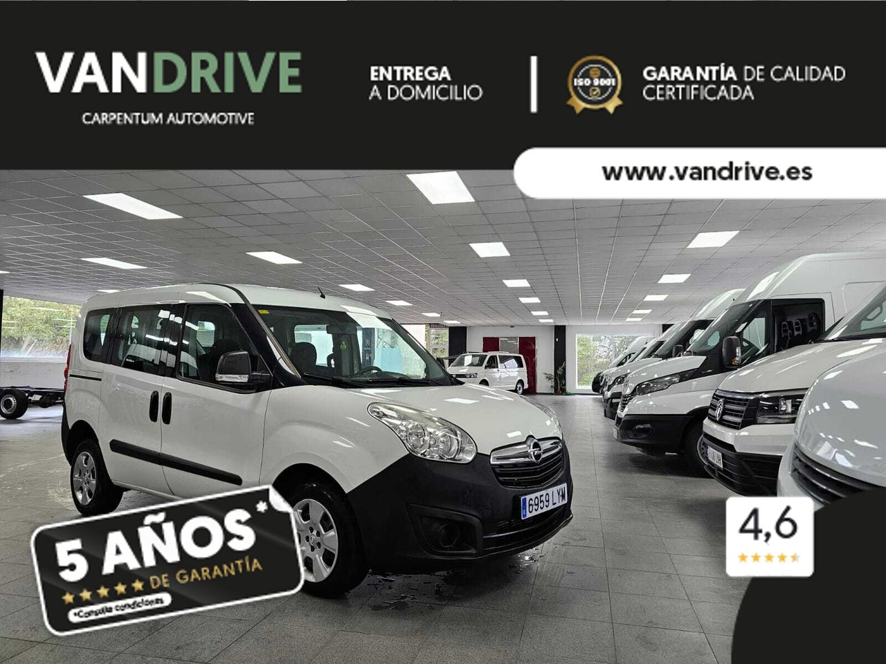 Opel mokka blanco 5 puertas  de segunda mano - opel combo cargo 2017 /