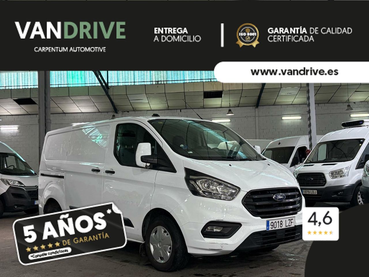 Ford transit hibrido 2023  de segunda mano - ford transit custom 2022 /