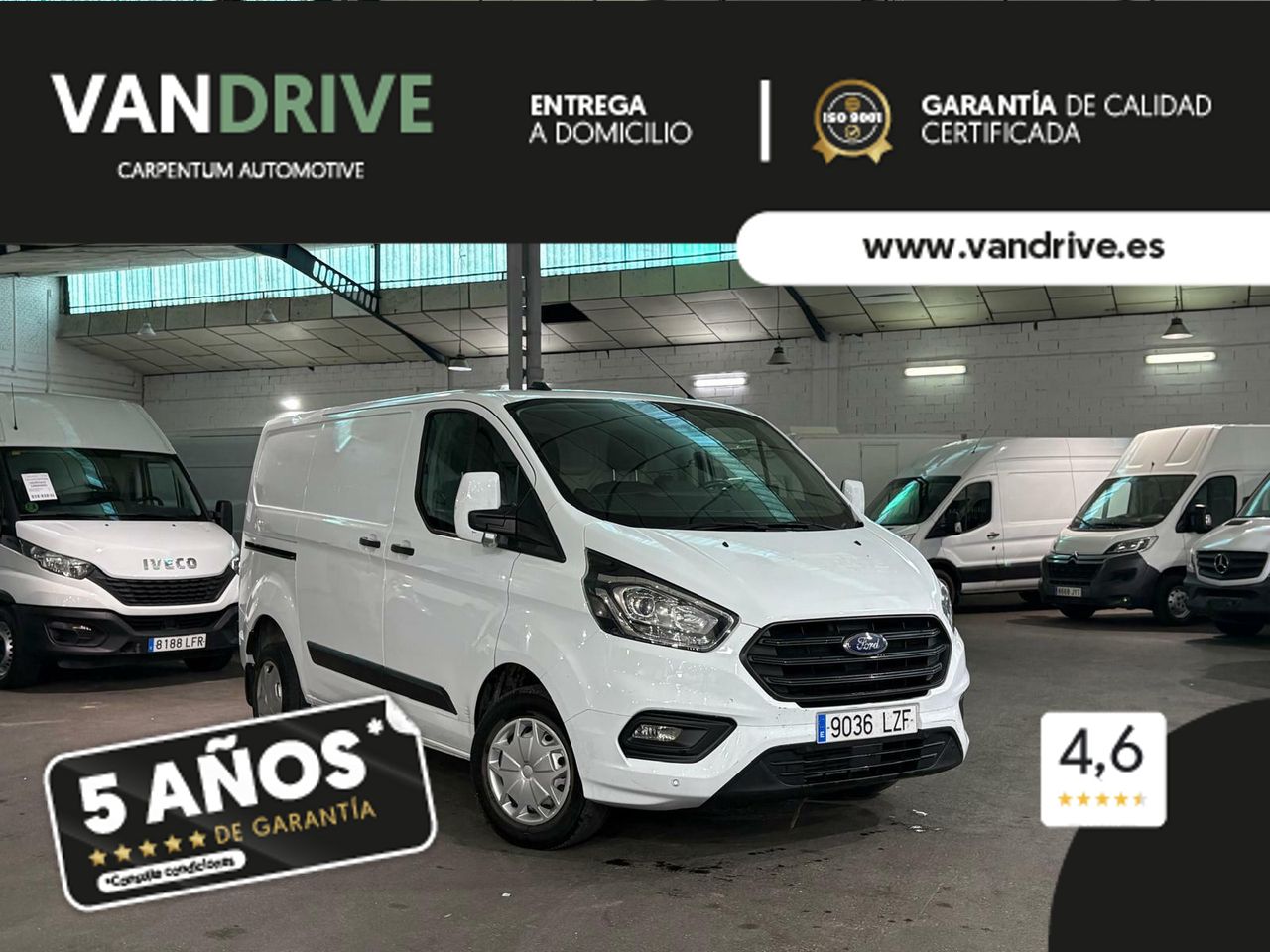 Ford transit caja 2022  de segunda mano - ford transit custom 2022 /
