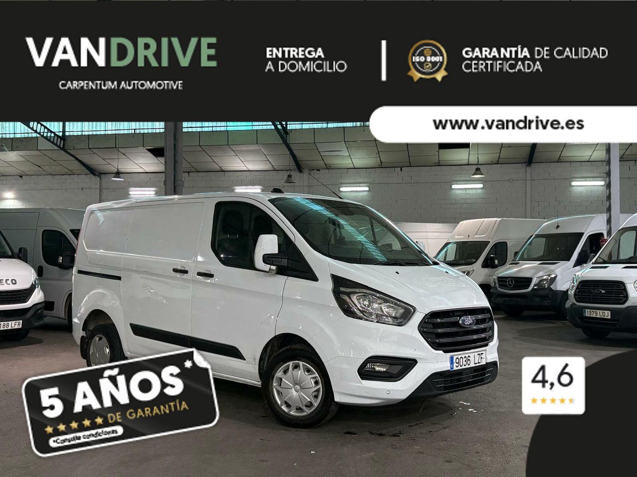 Ford transit hibrido 2023  de segunda mano - ford transit custom 2022 /
