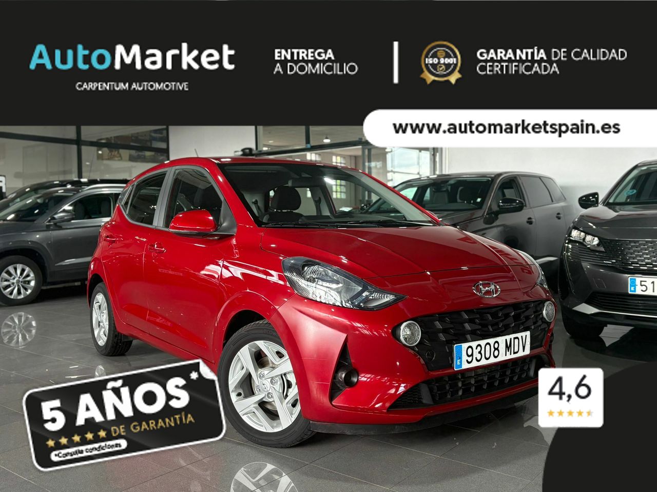Hyundai i10 TECNO 1000 Llantas de aleación, LED diurnos, color bicolor opcional, pantalla 8″, antinieblas - Foto 2