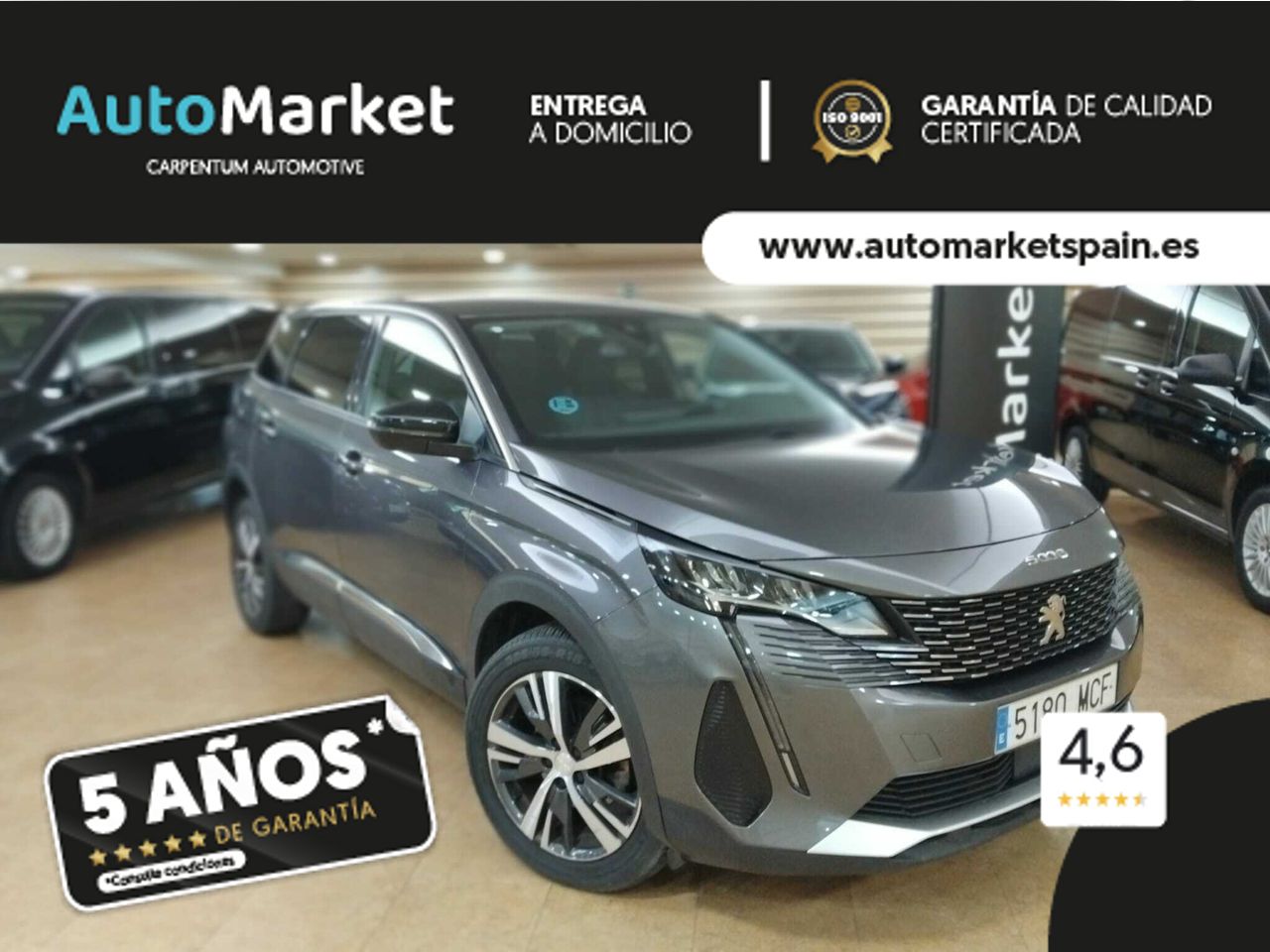 Peugeot 5008 ALLUR	1.2 PURETECH 96KW S&S ALLURE EAT8  - Foto 2