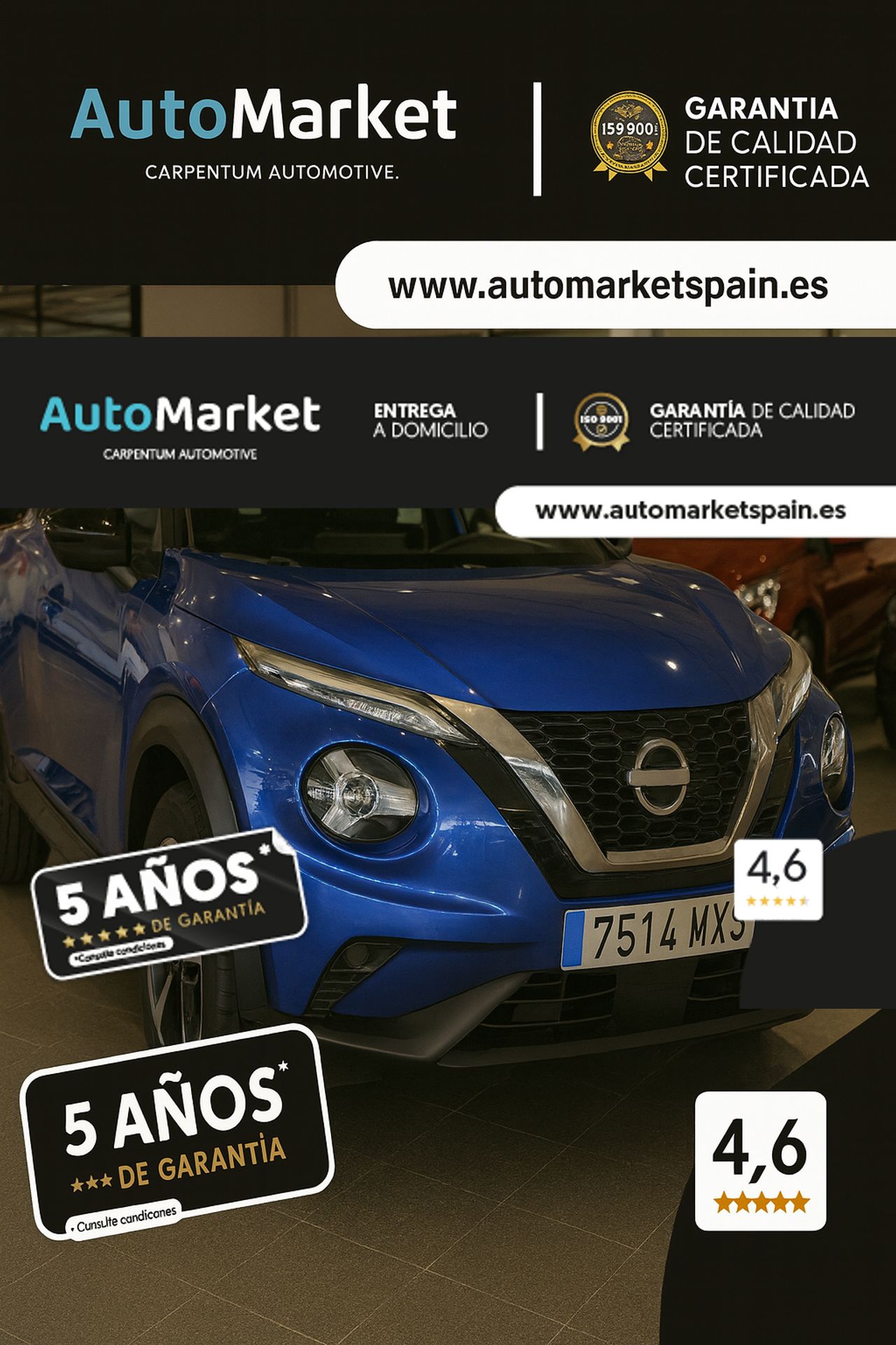 Nissan Juke DIG-T 84 KW (114 CV) DCT 7V N-CONNECTA MAGNETIC BLUE METALIZADO - Foto 2