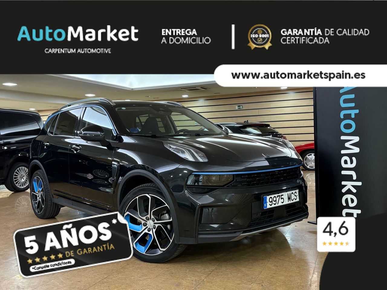 Lynk & Co 01 BASE	1.5 PHEV PINTURA METALIZADA NEGRA	TAPICERÍA NEGRA Y AZUL - Foto 2