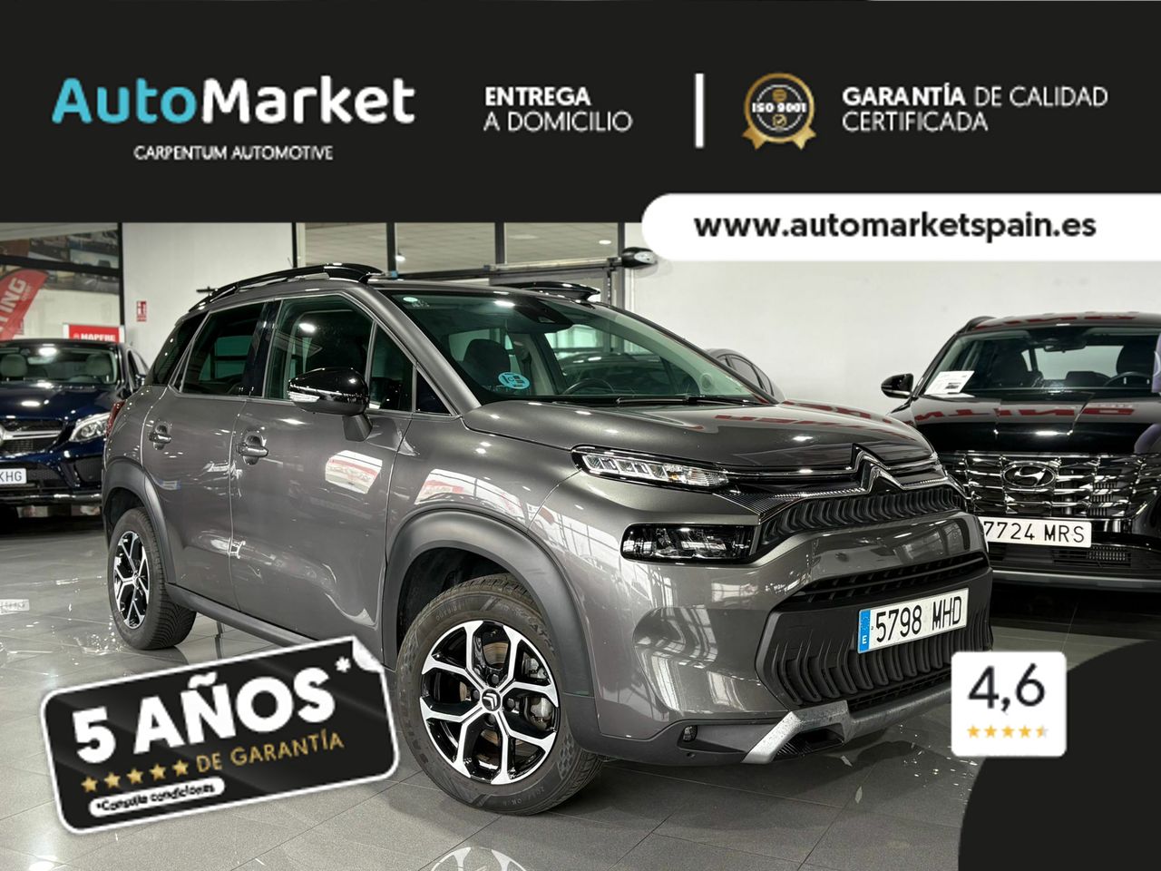 Citroën C3 Aircross Aircross PureTech SS Shine GRIS PLATINO (METALIZADO)	TEJIDO CURITIBA TRITONO MELTEM - Foto 2