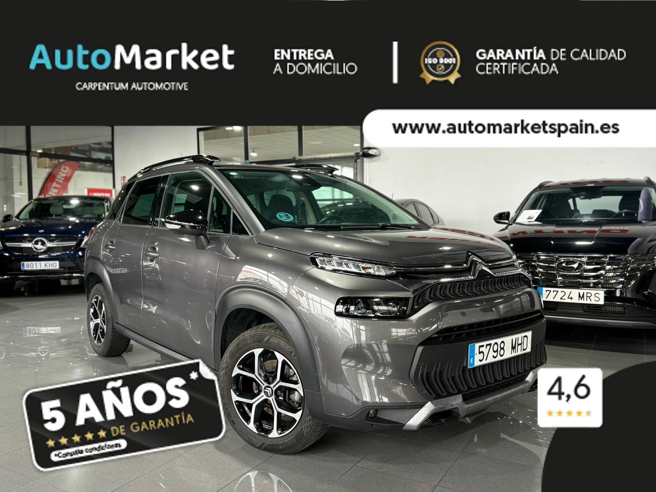 Citroën C3 Aircross Aircross PureTech SS Shine GRIS PLATINO (METALIZADO)	TEJIDO CURITIBA TRITONO MELTEM - Foto 2