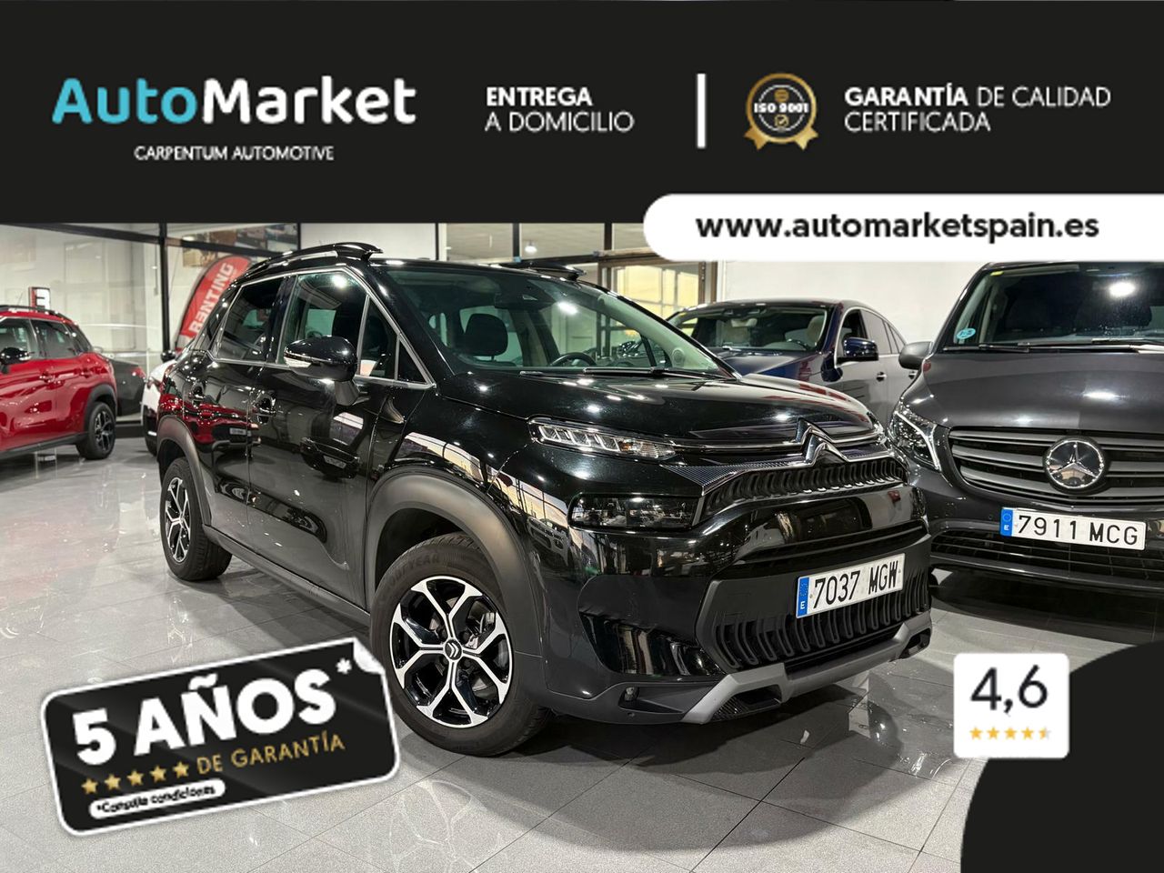 Citroën C3 Aircross Aircross PureTech SS Shine NEGRO PERLA NERA	TEJIDO CURITIBA TRITONO MELTEM - Foto 2