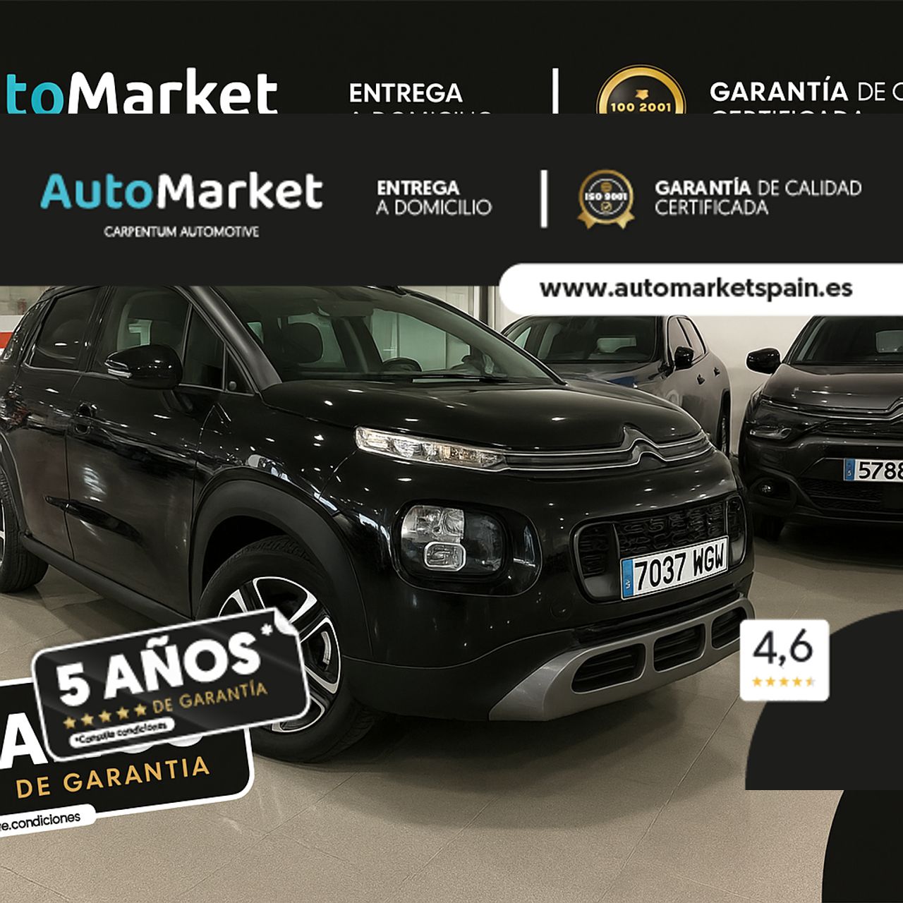 Citroën C3 Aircross Aircross PureTech SS Shine NEGRO PERLA NERA	TEJIDO CURITIBA TRITONO MELTEM - Foto 2