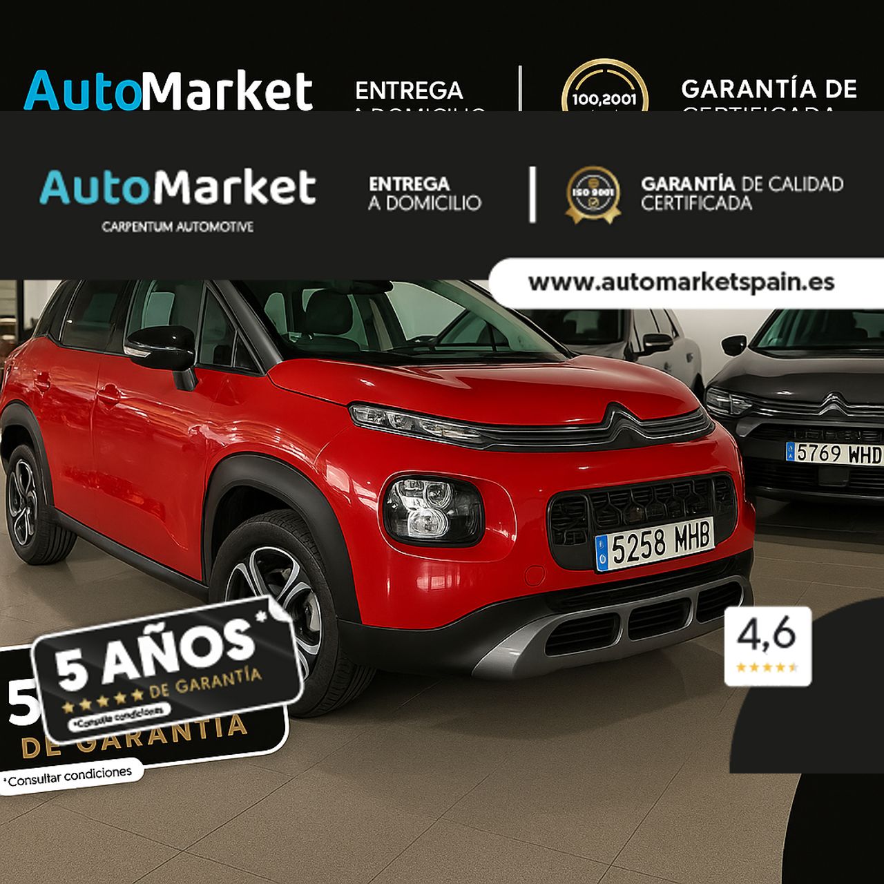 Citroën C3 Aircross Aircross PureTech SS Shine ROJO PEPPER	TEJIDO CURITIBA TRITONO MELTEM - Foto 2