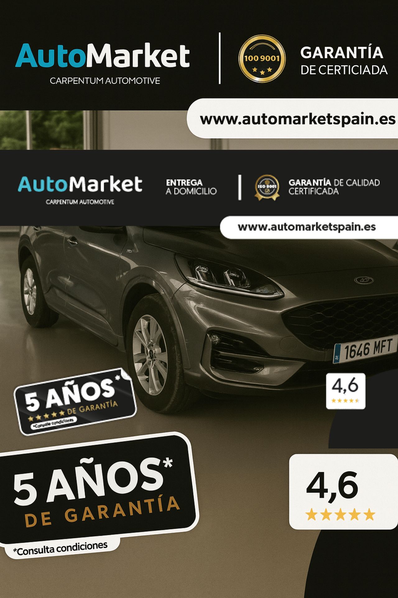 Ford Kuga ST-LINE 2.5 DURATEC PHEV 165KW AUTO ST-LINE 1.5T ECOBOOST 110KW (150CV) ALFOMBRILLAS DE MALETERO REVERSIBLE^PAQUETE TECH^RUEDA DE REPUESTO MINI^CABLE DE CARGA PÚBLICA CON BOLSA^ - Foto 2