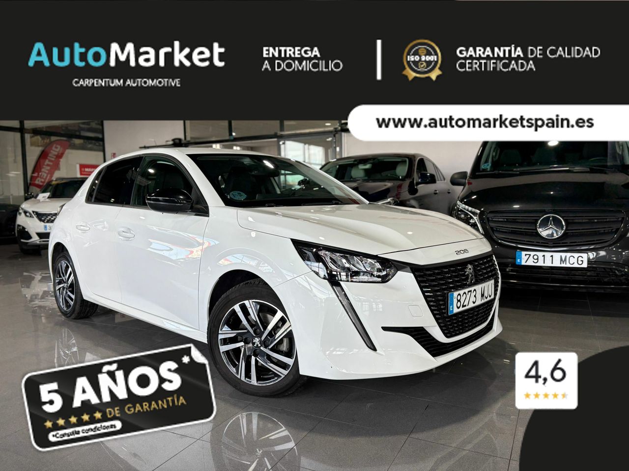 Peugeot 208 ALLURE	73KW (100CV) TAPICERÍA COZY GRIS MÓDENA CON PESPUNTES MENTOLADOS - Foto 2