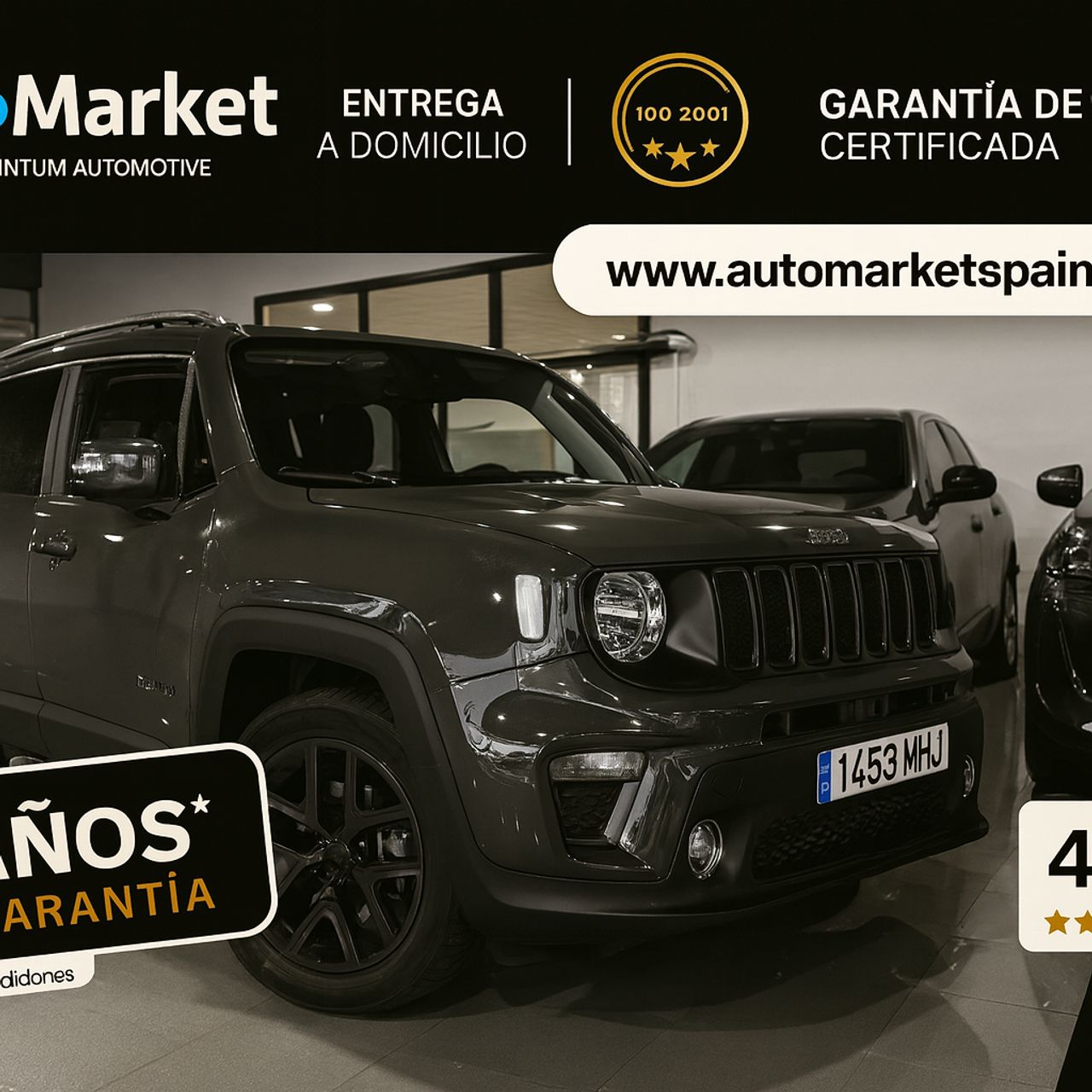 Jeep Renegade EHYBRID 1.5 96KW(130CV) LIMITED ATX GRAPHITE GREY (METALIZADO)	TELA NEGRO - Foto 2