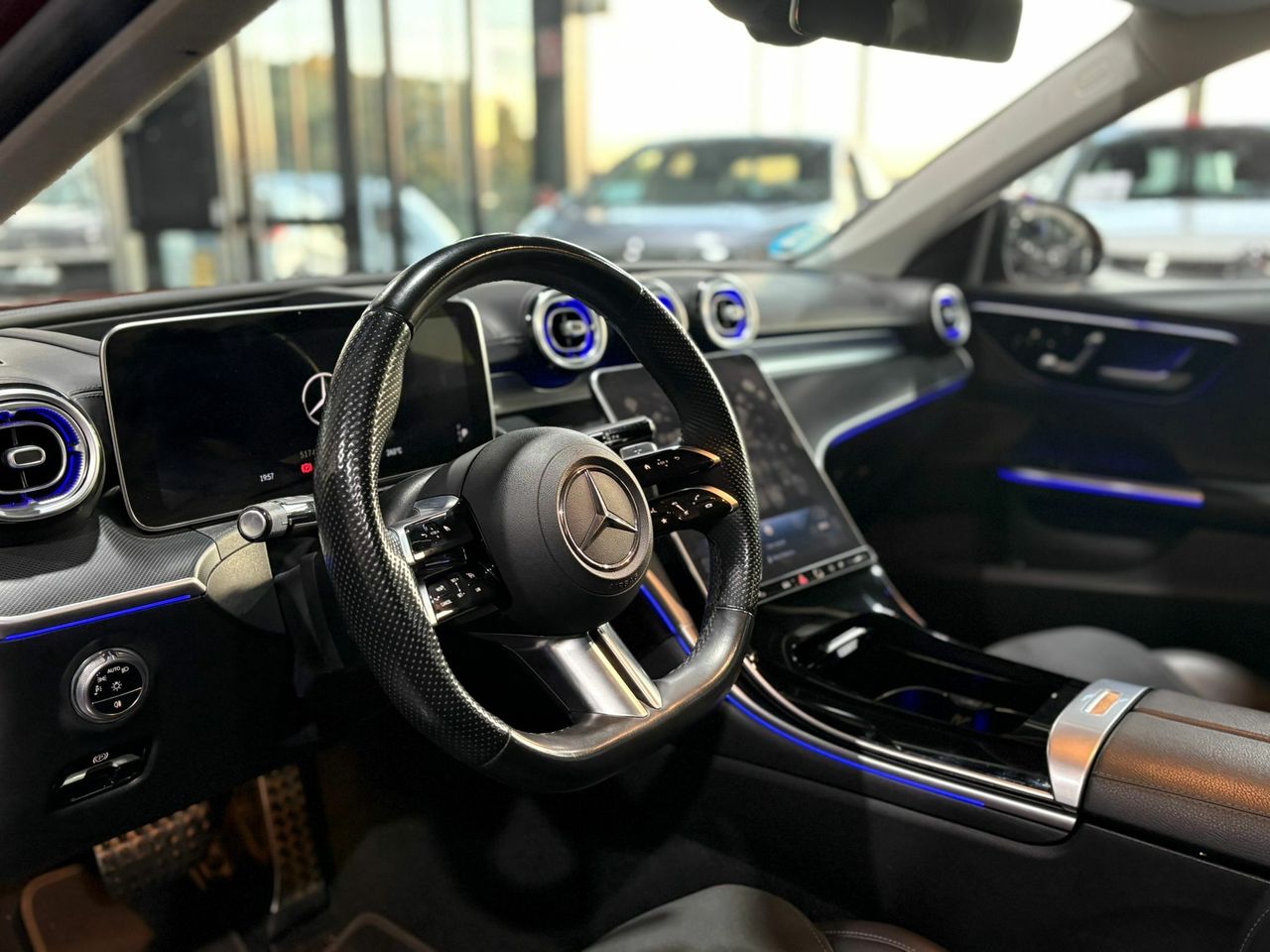 Mercedes Clase C C 200 D AMG Line Premium Plus GRIS GRAFITO (METALIZADO - Foto 2