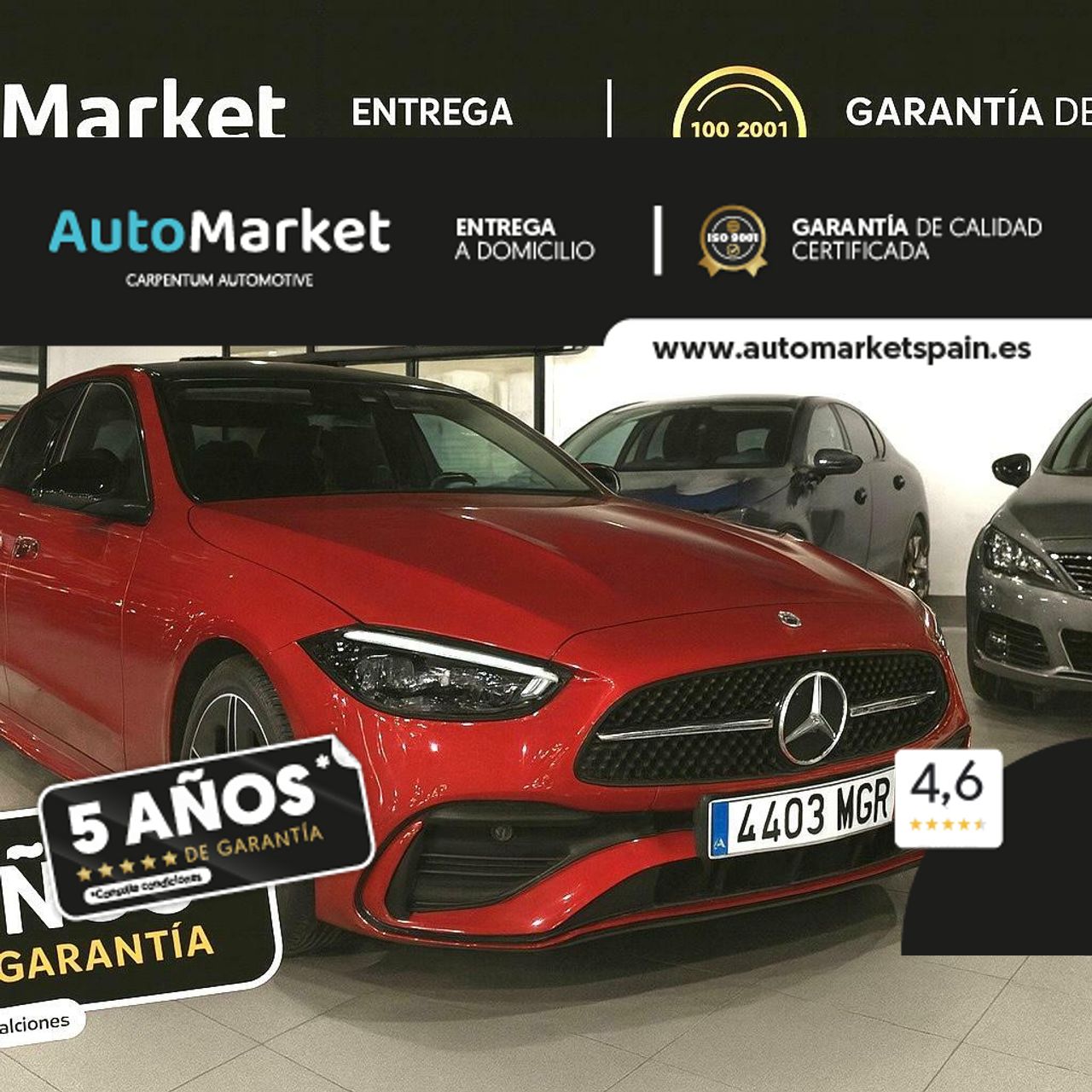 Mercedes Clase C C 200 D AMG Line Premium Plus ROJO PATAGONIA METALIZADO (DESIGNO - Foto 2