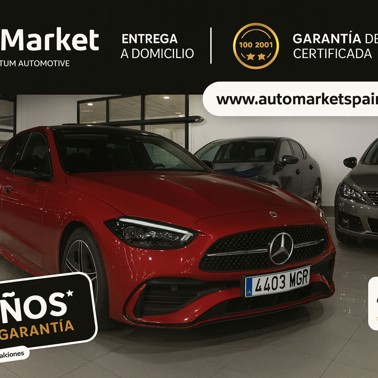 Mercedes Clase C C 200 D AMG Line Premium Plus ROJO PATAGONIA METALIZADO (DESIGNO - Foto 2