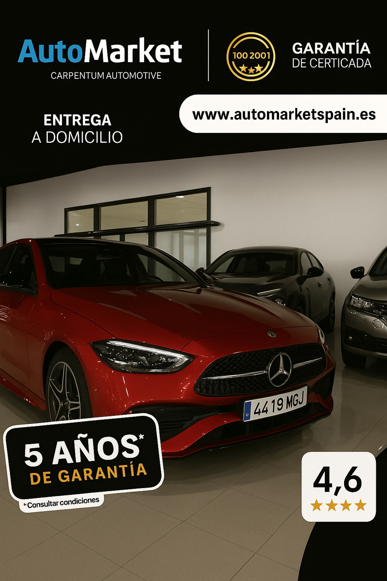 Mercedes Clase C C 200 D AMG Line Premium Plus ROJO PATAGONIA METALIZADO (DESIGNO - Foto 2
