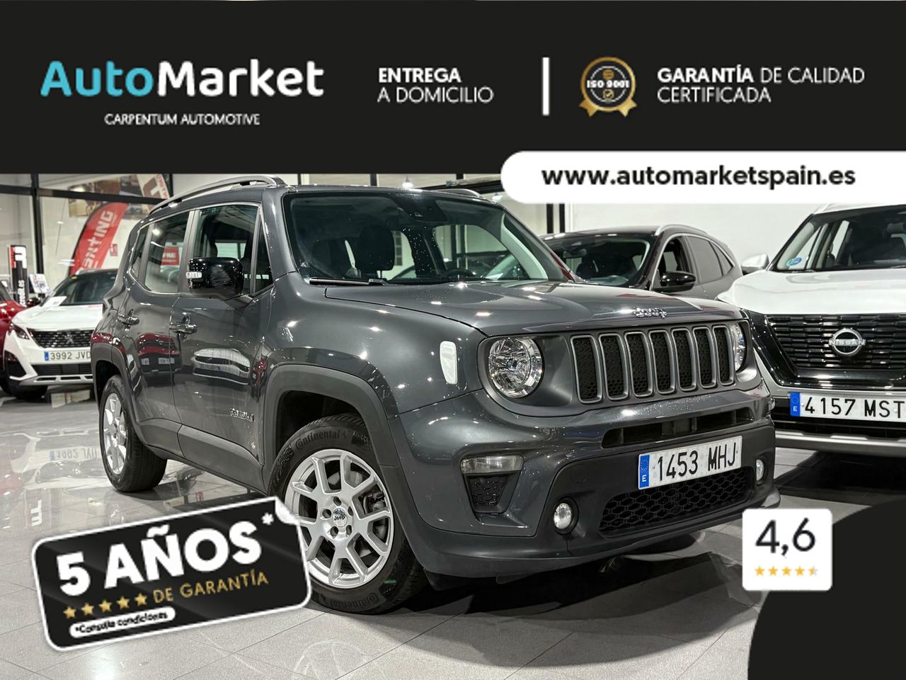 Jeep Renegade EHYBRID 1.5 96KW(130CV) LIMITED ATX GRAPHITE GREY (METALIZADO)	TELA NEGRO - Foto 2