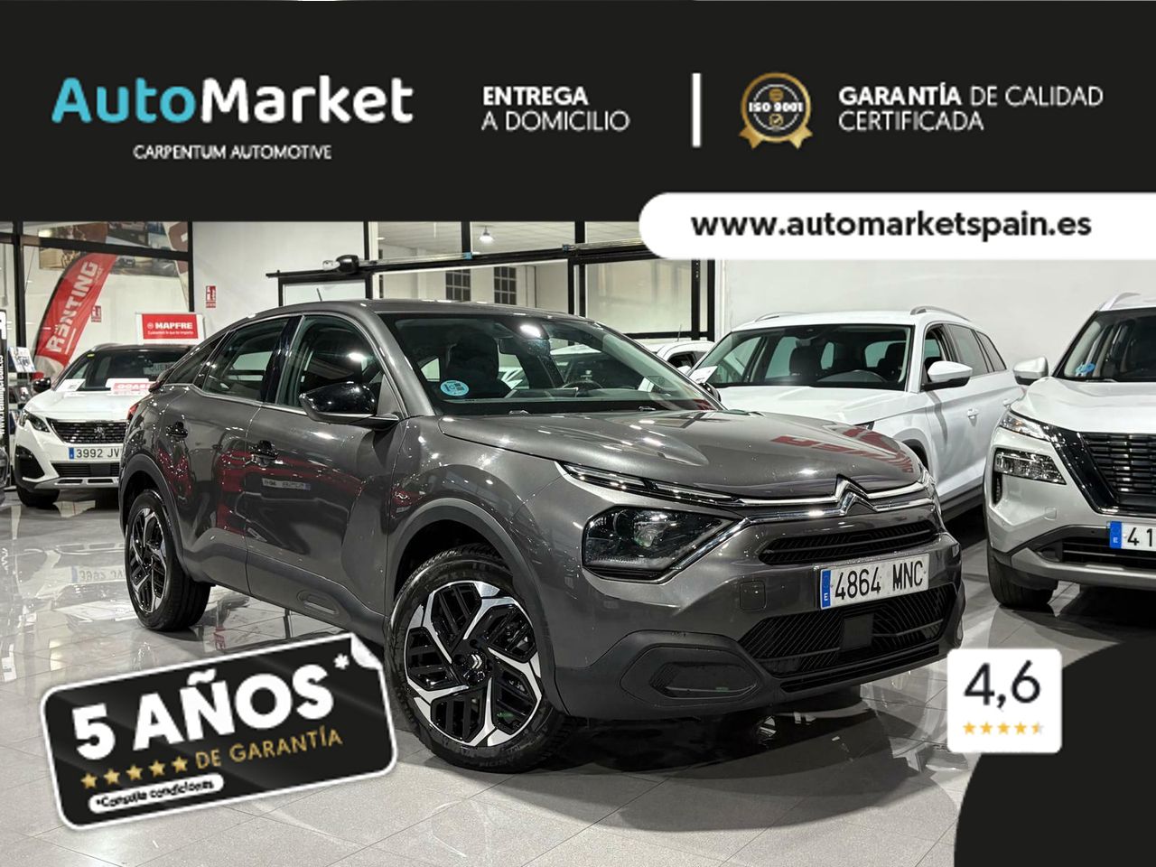 Citroën C4 PURETECH 130 S&S 6V YOU GRIS PLATINO (METALIZADO)	TELA MEANWHILE NEGRO - Foto 2