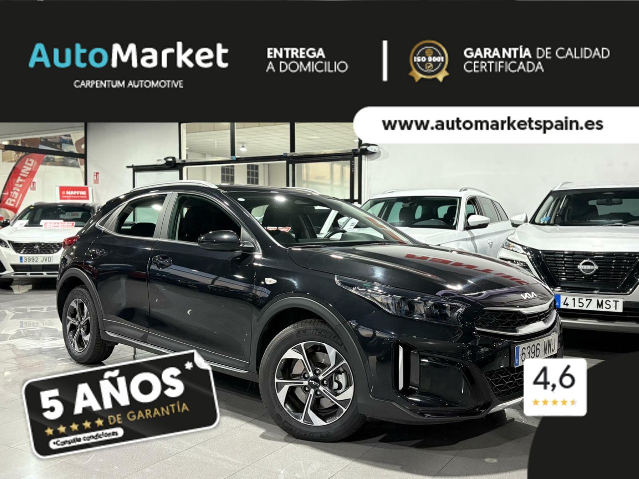 Kia XCeed 1.0 T-GDI BUSINESS 74KW 100CV BLACK PEARL (METALIZADO)	TELA NEGRA - Foto 2