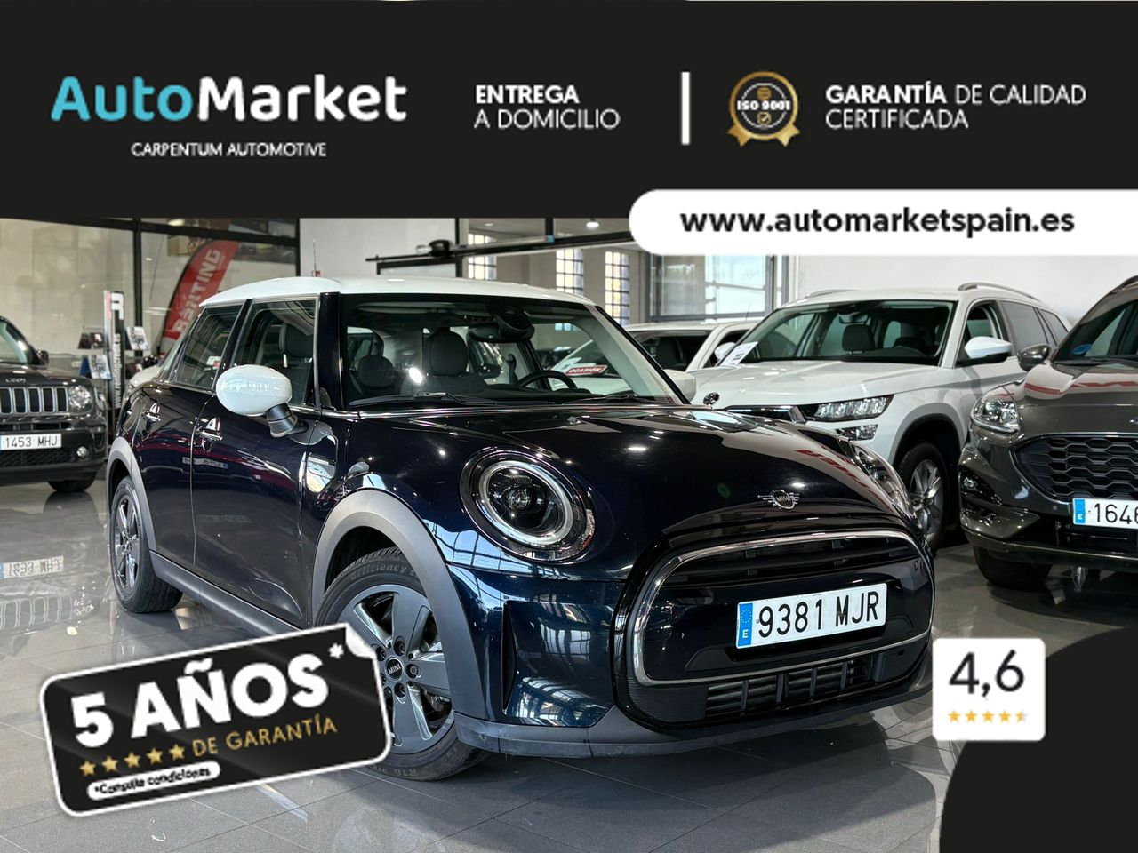 MINI Cooper COOPER 5 PUERTAS ENIGMATIC BLACK METALIZADA	TELA FIREWORK CARBON BLACK - Foto 2