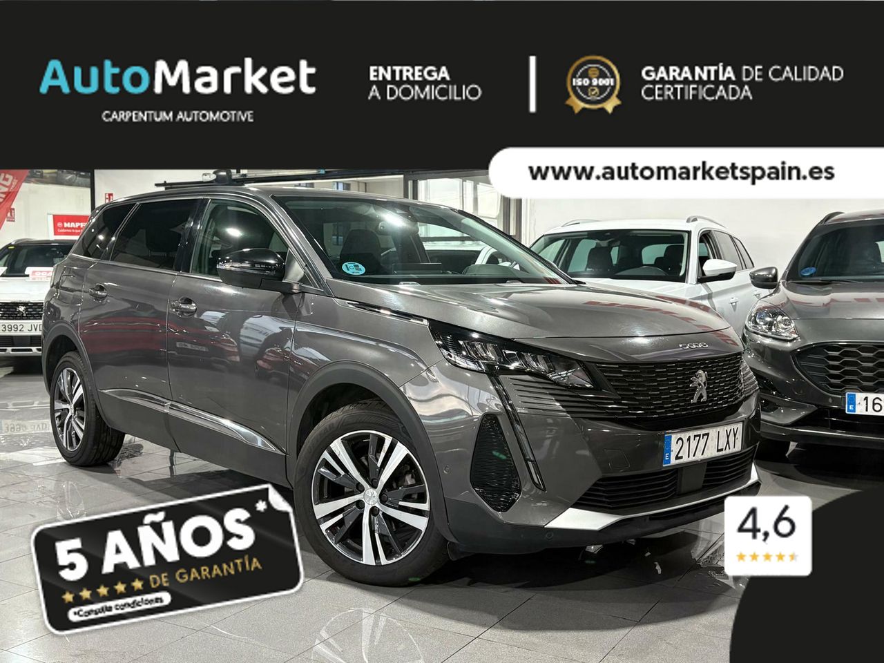 Peugeot 5008 1.5 BLUEHDI 96KW (130CV) S&S ALLURE GRIS PLATINIUM (METALIZADO)	TEP & TISSU 'COLYN' MISTRAL - Foto 2
