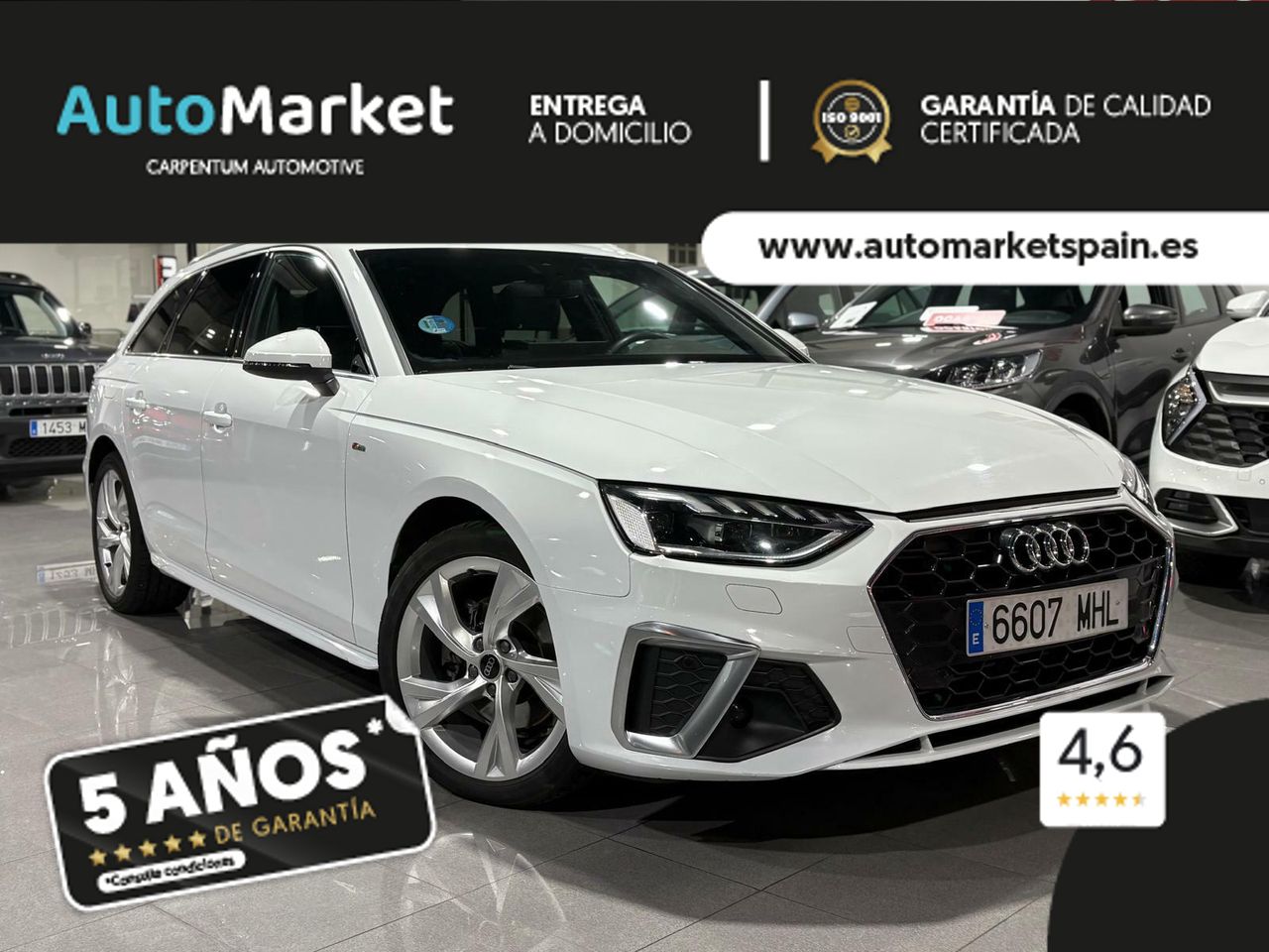 Audi A4 AVANT S LINE 35 TFSI 110KW S TRONIC BLANCO GLACIAR (METALIZADO - Foto 2