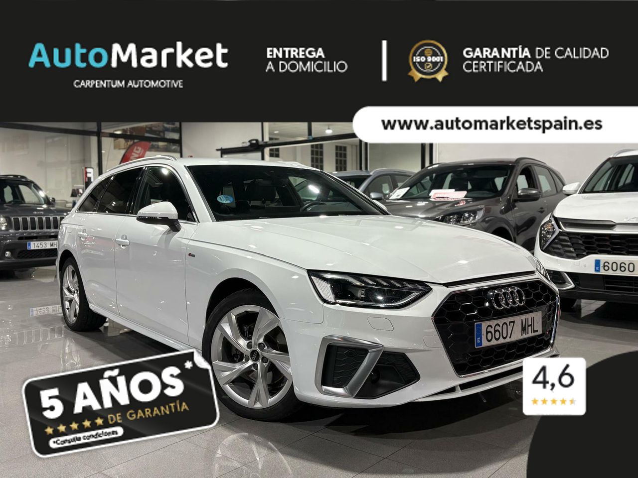 Audi A4 AVANT S LINE 35 TFSI 110KW S TRONIC BLANCO GLACIAR (METALIZADO - Foto 2
