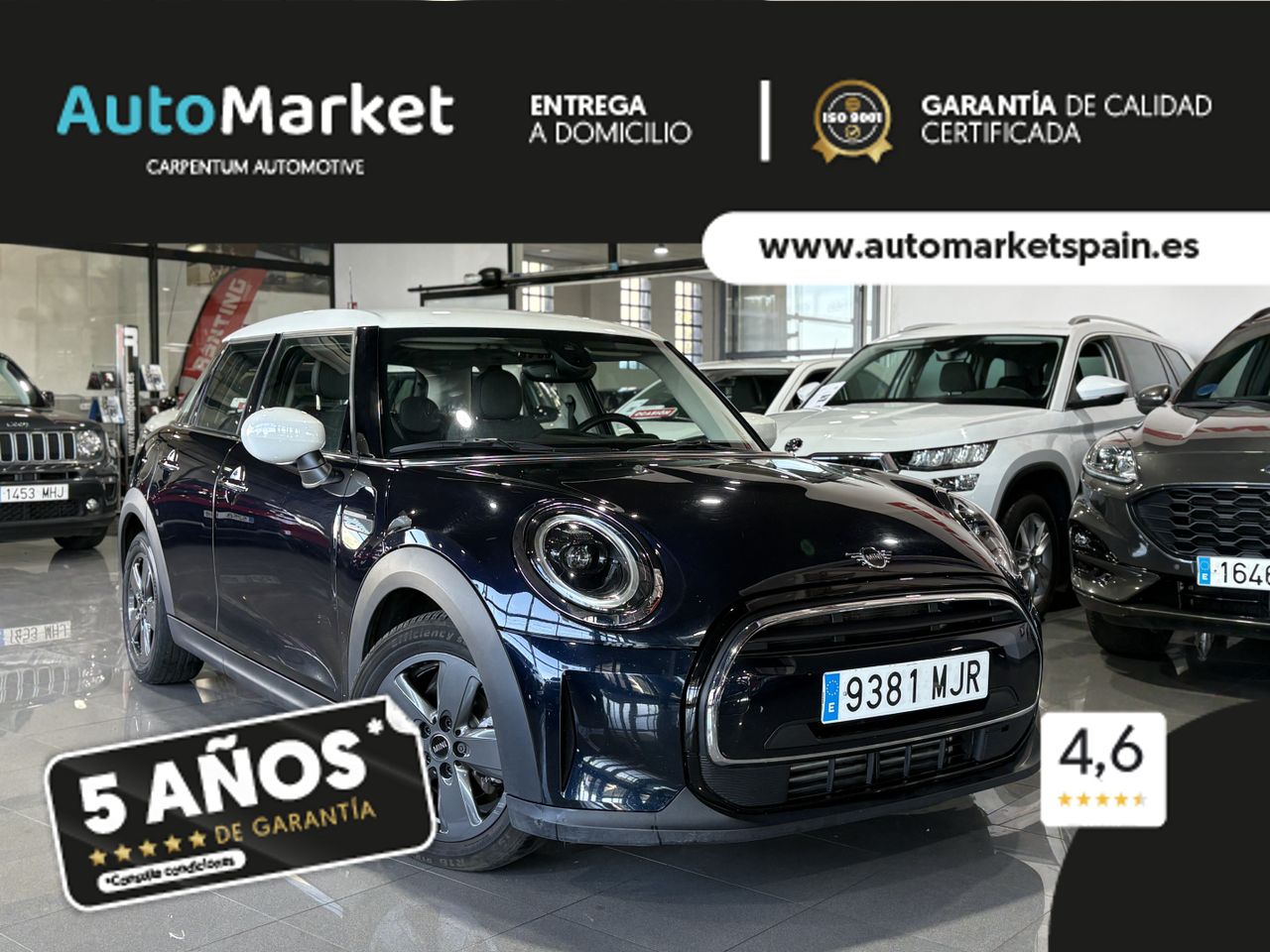 MINI Cooper COOPER 5 PUERTAS ENIGMATIC BLACK METALIZADA	TELA FIREWORK CARBON BLACK - Foto 2