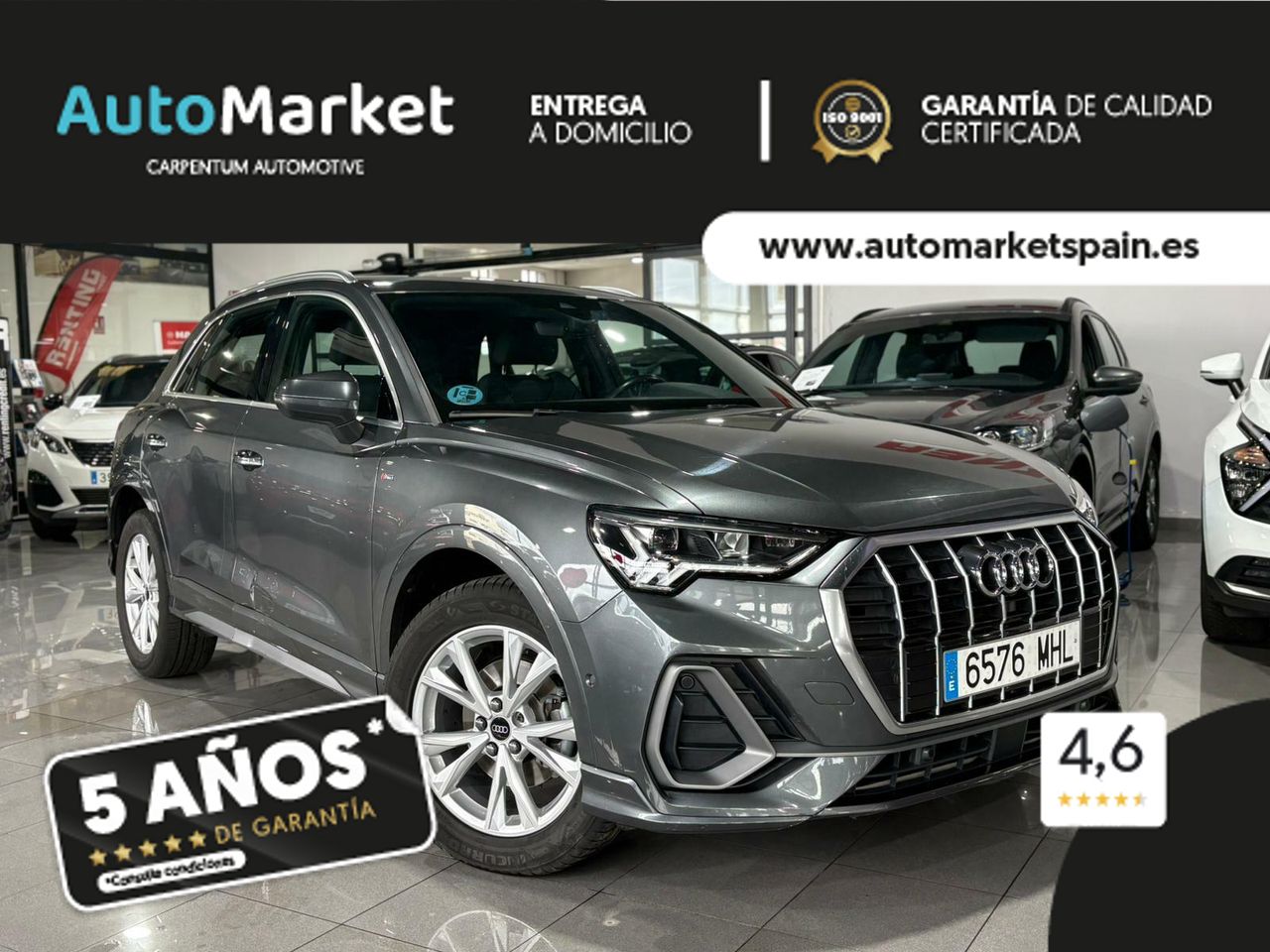 Audi Q3 S LINE 35 TFSI 110KW (150CV) S TRONIC GRIS DAYTONA (EFECTO PERLA) - Foto 2