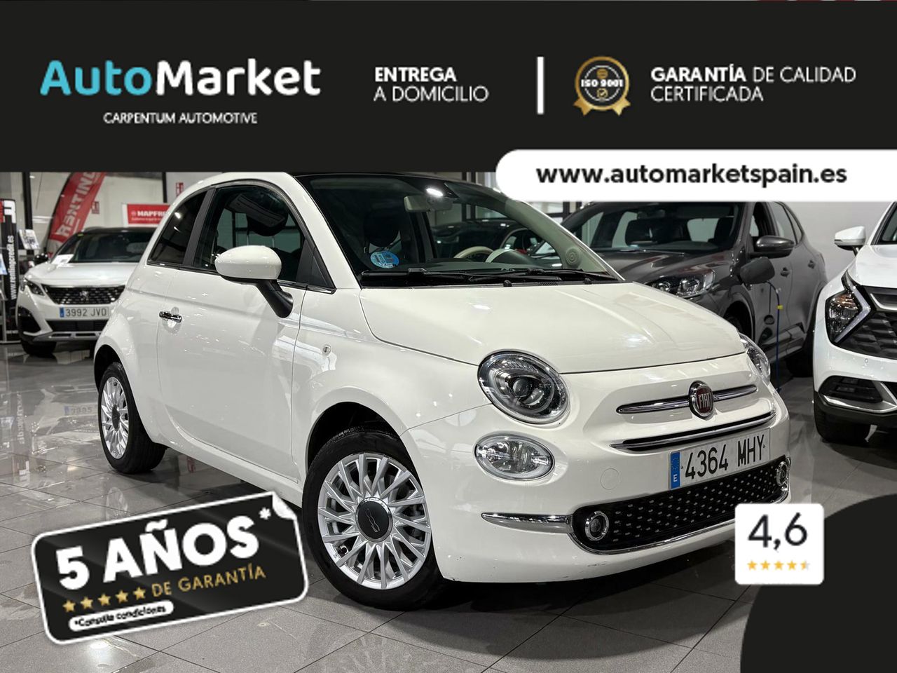Fiat 500 MONOT	MONOTRIM 1.0 HYBRID 51KW (70 CV) LLANTAS DE ALEACIÓN DE 38CM (15