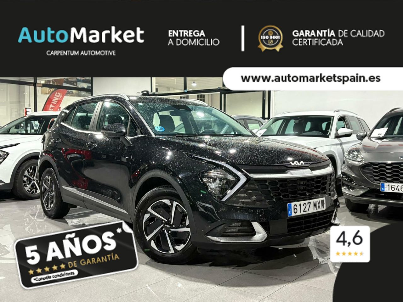 Kia Sportage 1.6 T-GDI HEV 158KW (215CV) DRIVE 4X2 BLACK PEARL (METALIZADO - Foto 2