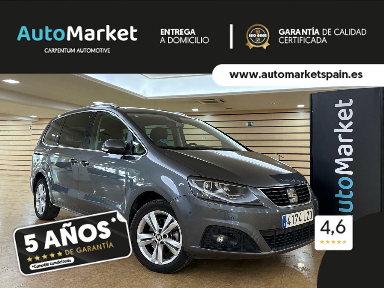 Seat Alhambra EXLGO	1.4 TSI 110KW DSG S/S EXCELLEN GO PUERTAS ELECTRICAS - Foto 2
