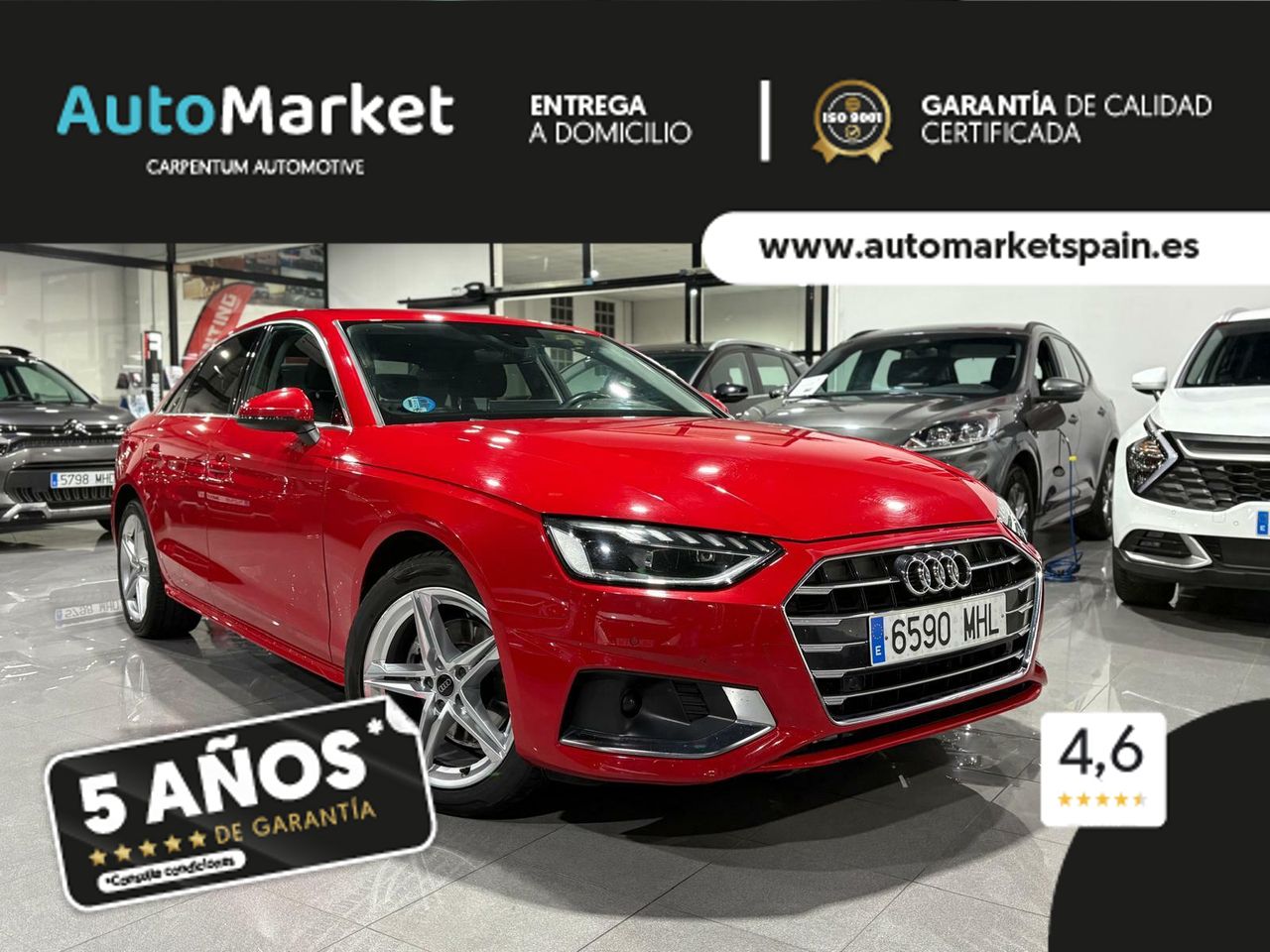 Audi A4 ADVANCED 30 TDI 100KW (136CV) S TRONIC ROJO TANGO (METALIZADO - Foto 2