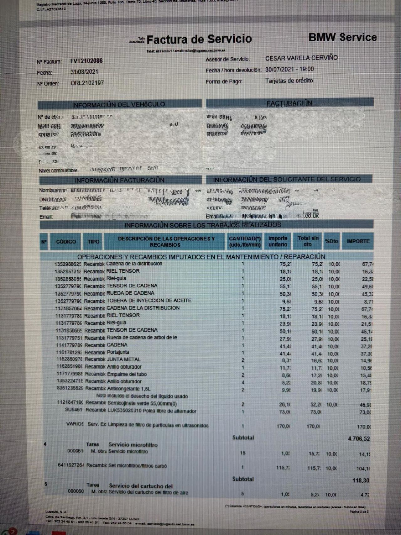 BMW Serie 5 520D MOTOR CON 168.000 KM - Foto 2