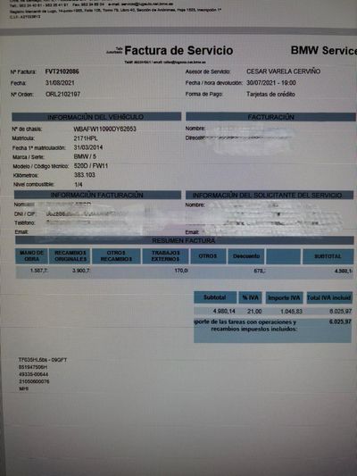 BMW Serie 5 520D MOTOR CON 168.000 KM