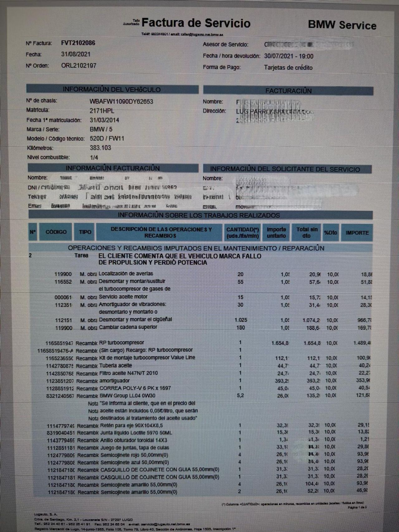 BMW Serie 5 520D MOTOR CON 168.000 KM - Foto 2