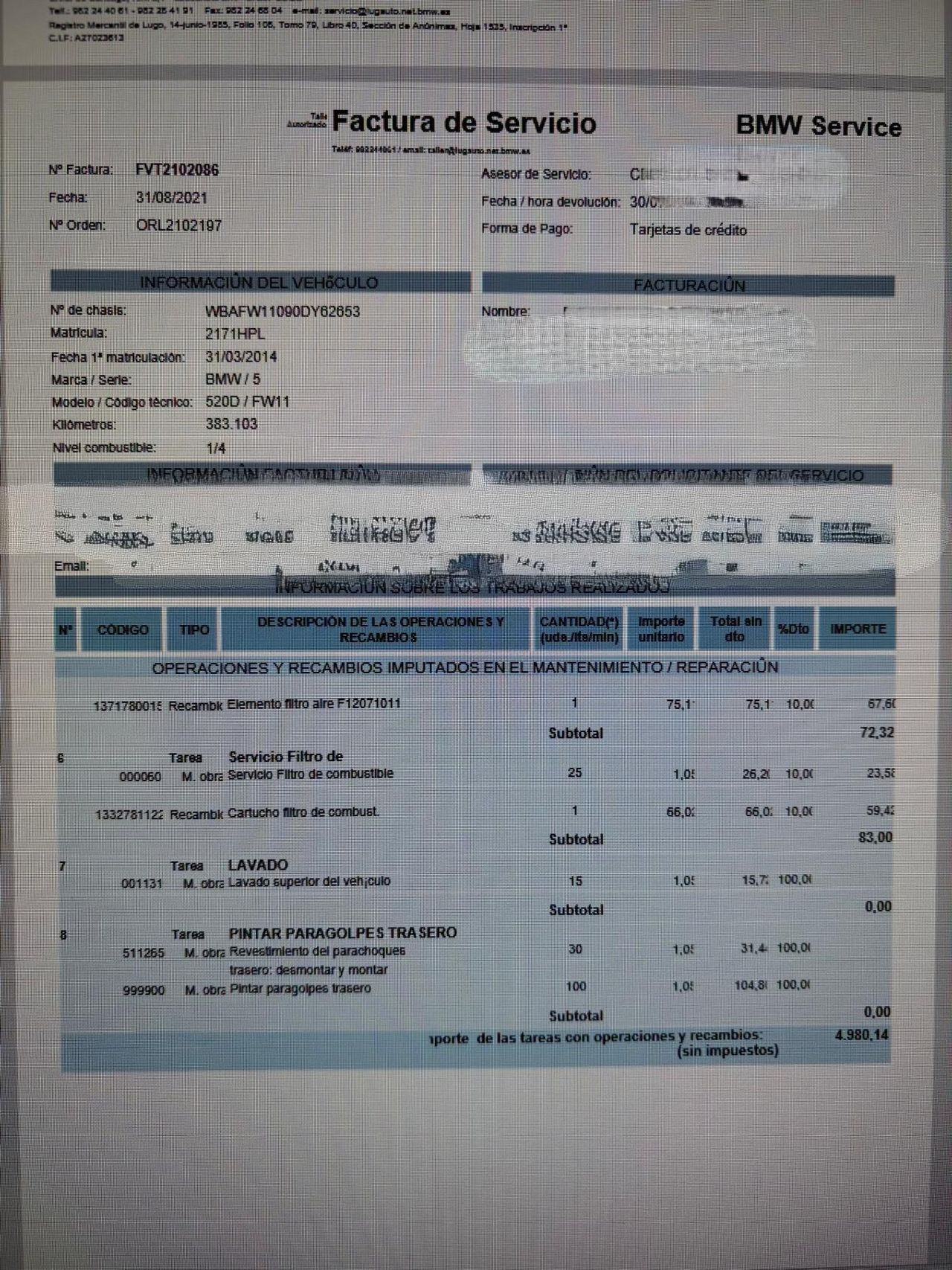 BMW Serie 5 520D MOTOR CON 168.000 KM - Foto 2