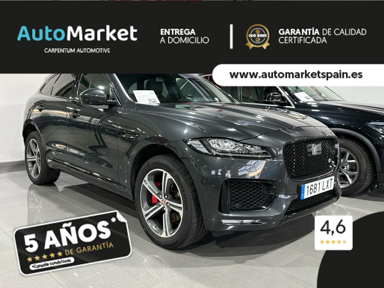 Jaguar F-Pace Jaguar F-Pace 3.0 D S 4WD Aut. 300Hp ... Pano LED-Xenon Navi Sport-Leather Camera KeylessGo Klima PDC  - Foto 2